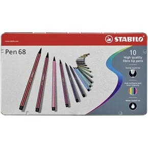Marker fibrowy premium - STABILO Pen 68 - 10 szt. w puszce